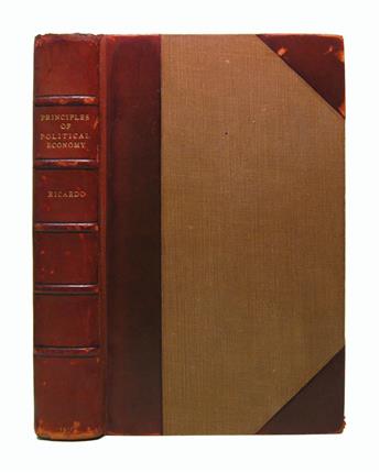 ECONOMICS  RICARDO, DAVID. On the Principles of Political Economy, and Taxation . . . Second Edition. 1819. Inscr. by Jacob Hollander.